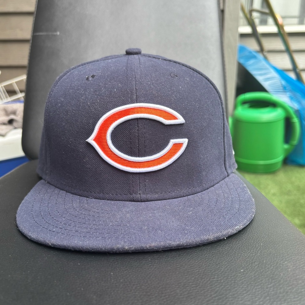 Chicago Bears NFL On-Field New Era 59FIFTY Fitted Hat "C" Logo Navy Size: 7 1/2
